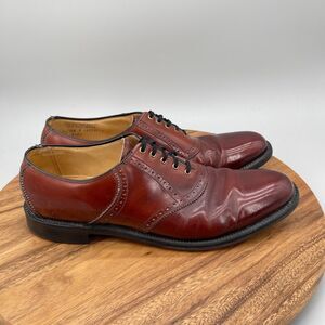 Hanover Derby Dress Shoes Mens Size 14 A AAA Brown Leather Almond Toe